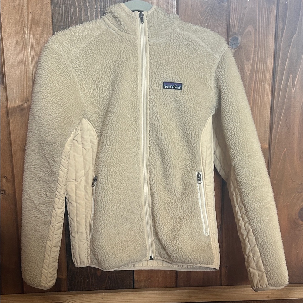 Patagonia Cream Sherpa Fleece Jacket